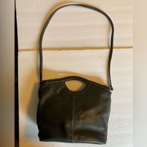 Fossil Black Leather Hand Bag Crossbody purse